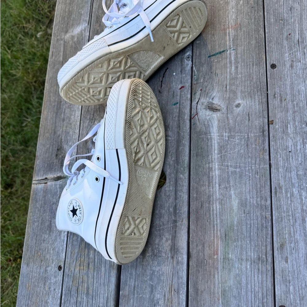 Leather platform converse - Picture 4 of 9
